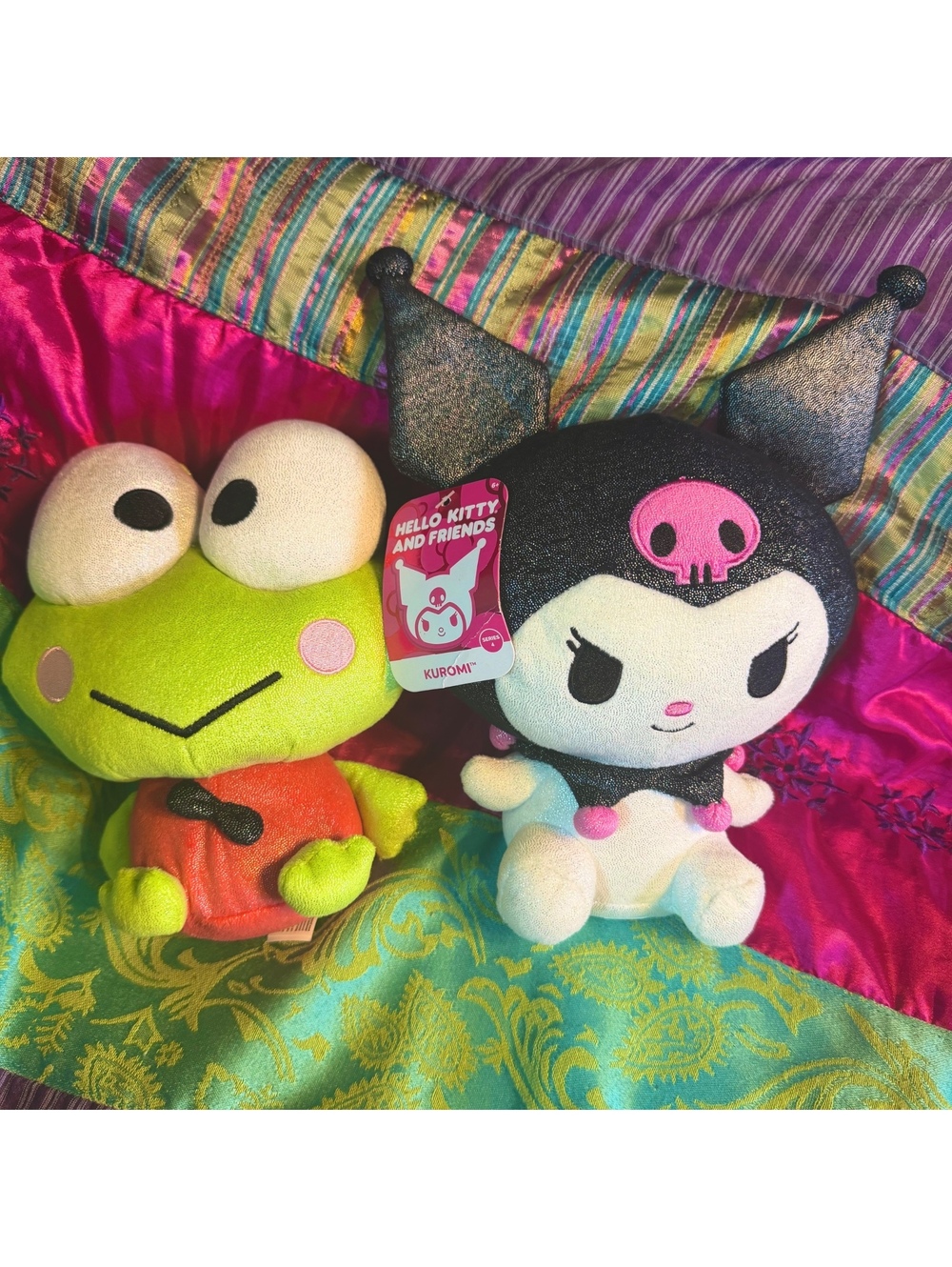 Hello Kitty Keroppi & Kuromi Glitter Sparkle Plush Set